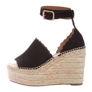 Chloé Suede and Jute Espadrilles